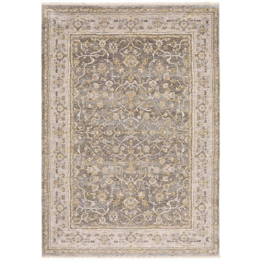 6' X 9' Beige Grey Machine Woven Oriental Indoor Arean Rug - Homeroots - Flyclothing LLC
