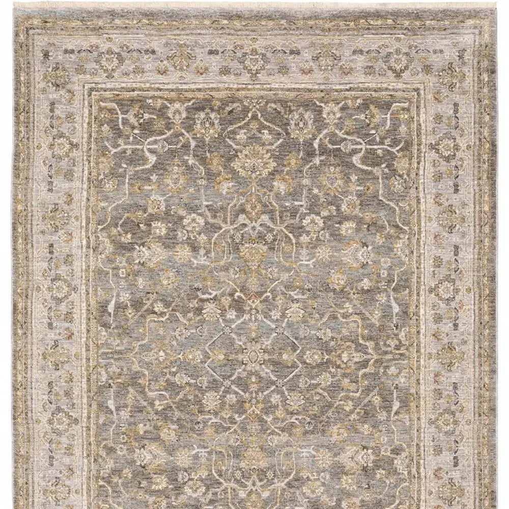 6' X 9' Beige Grey Machine Woven Oriental Indoor Arean Rug - Homeroots - Flyclothing LLC