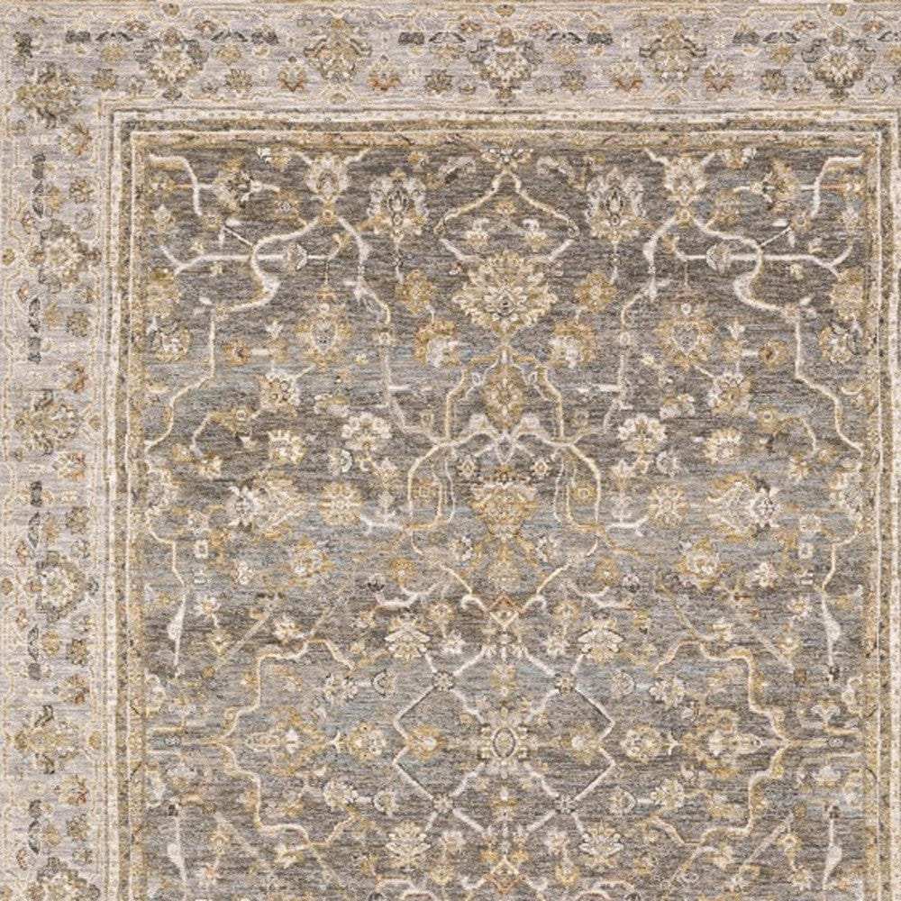 7' X 10' Beige Grey Machine Woven Oriental Indoor Arean Rug - Homeroots - Flyclothing LLC