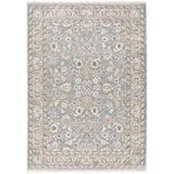 2' X 3' Blue Ivory Machine Woven Floral Oriental Indoor Area Rug - Homeroots