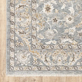 9' X 12' Blue Ivory Machine Woven Floral Oriental Indoor Area Rug - Homeroots - Flyclothing LLC