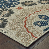 2' X 8' Blue and Gray Moroccan Indoor Outdoor Area Rug - Homeroots