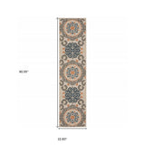 2' X 8' Blue and Gray Moroccan Indoor Outdoor Area Rug - Homeroots - Flyclothing LLC