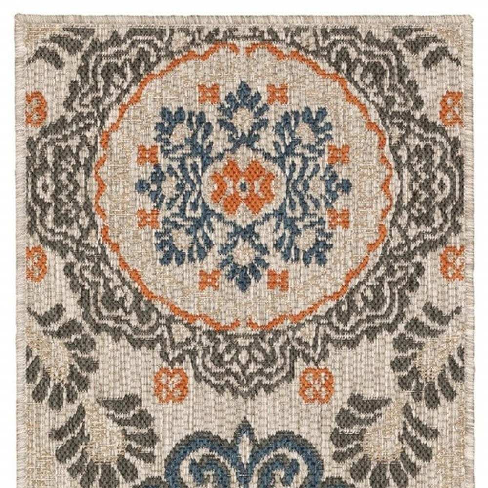 2' X 8' Blue and Gray Moroccan Indoor Outdoor Area Rug - Homeroots - Flyclothing LLC