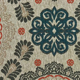 3' X 5' Blue and Gray Damask Indoor Outdoor Area Rug - Homeroots