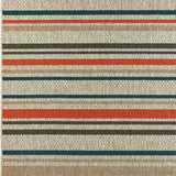 3' X 5' Blue and Gray Striped Indoor Outdoor Area Rug