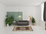 5' X 8' Blue Ivory Machine Woven Medallion Indoor Area Rug - Homeroots - Flyclothing LLC