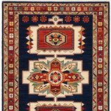 3' X 5' Blue Red Machine Woven Medallions Indoor Area Rug - Homeroots - Flyclothing LLC