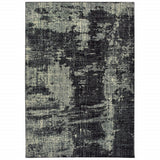 9' X 12' Black Ivory Machine Woven Abstract Indoor Area Rug - Homeroots