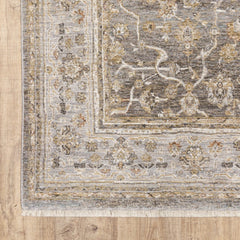 2' X 3' Beige Grey Machine Woven Oriental Indoor Area Rug - Homeroots
