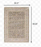 3' X 5' Beige Grey Machine Woven Oriental Indoor Arean Rug - Homeroots - Flyclothing LLC