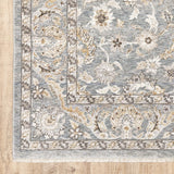 3' X 5' Blue Ivory Machine Woven Floral Oriental Indoor Area Rug - Homeroots