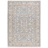 6' X 9' Blue Ivory Machine Woven Floral Oriental Indoor Area Rug - Homeroots