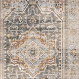 2' X 3' Grey Blue Machine Woven Medallion Indoor Area Rug - Homeroots - Flyclothing LLC