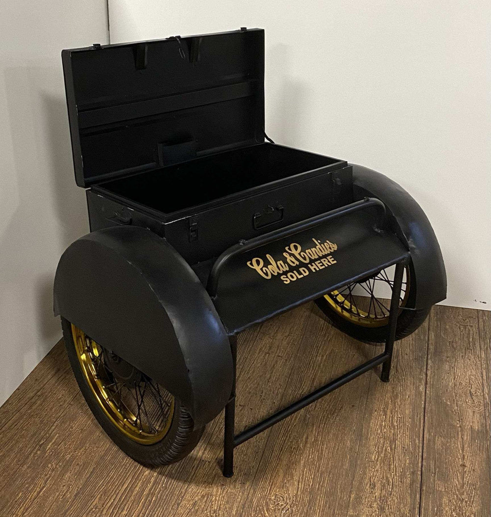 Black Old Time Delivery Box Table With Storage - Homeroots - Flyclothing LLC