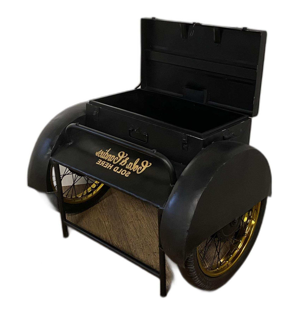 Black Old Time Delivery Box Table With Storage - Homeroots - Flyclothing LLC