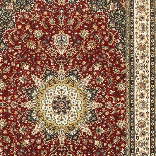 1' X 3' Red Ivory Machine Woven Oriental Indoor Area Rug - Homeroots