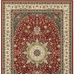 1' X 3' Red Ivory Machine Woven Oriental Indoor Area Rug - Homeroots