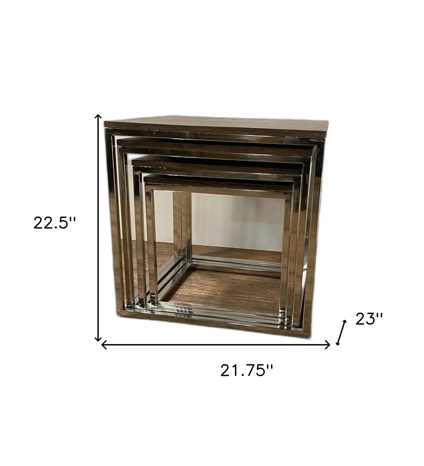 Set Of 4 Modern Rustic Nesting Accent Tables - Homeroots - Flyclothing LLC