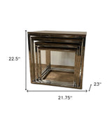 Set Of 4 Modern Rustic Nesting Accent Tables - Homeroots - Flyclothing LLC