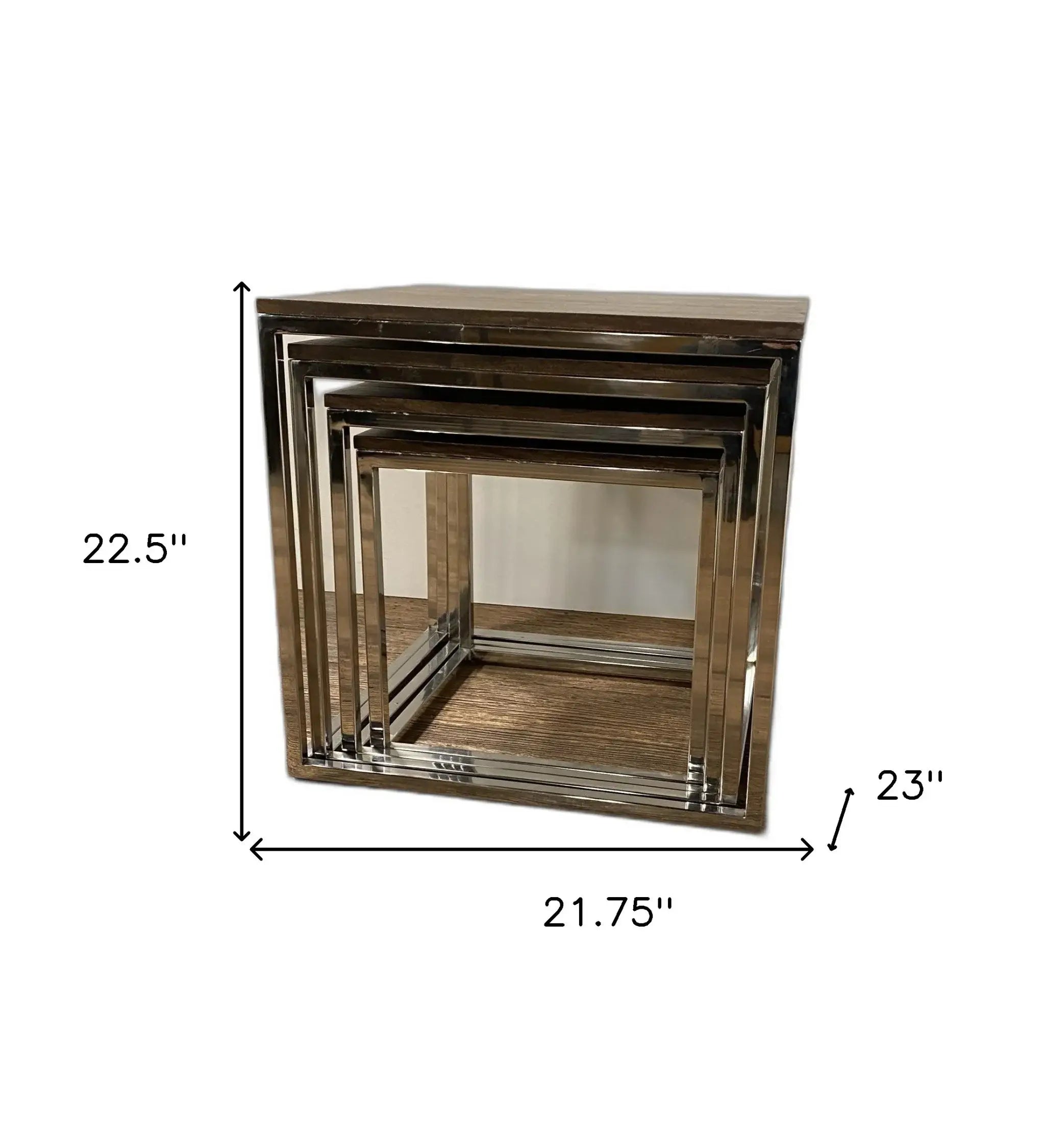Set Of 4 Modern Rustic Nesting Accent Tables - Homeroots - Flyclothing LLC