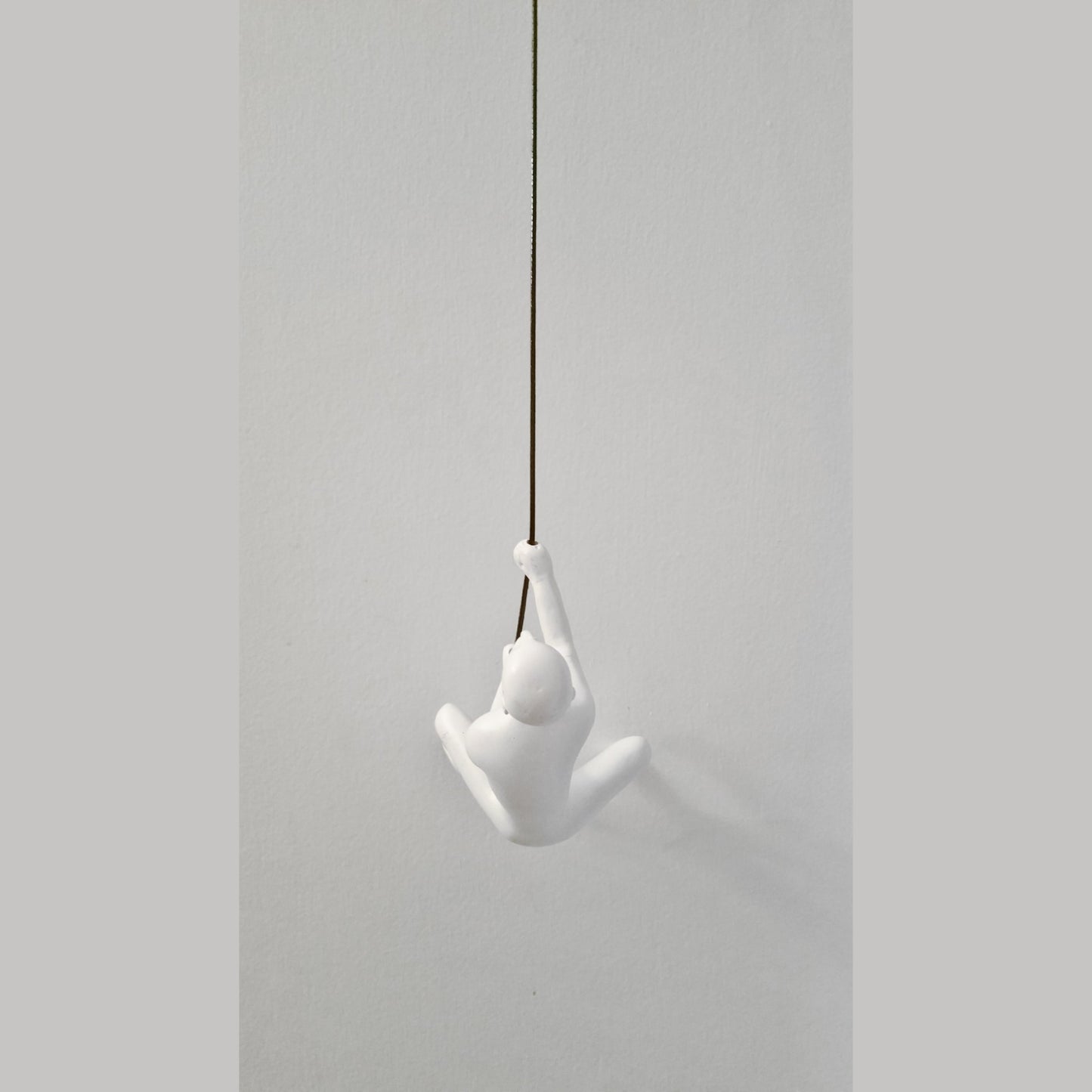 6" White Unique Resin Climbing Man With Rope Wall Art - Homeroots - Flyclothing LLC
