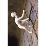 6" White Unique Resin Climbing Man With Rope Wall Art - Homeroots