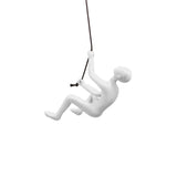 6" White Unique Resin Climbing Man With Rope Wall Art - Homeroots - Flyclothing LLC