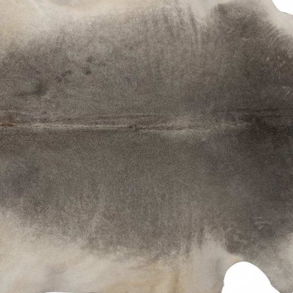 6' X 7' Gray Natural Cowhide Area Rug - Homeroots - Flyclothing LLC