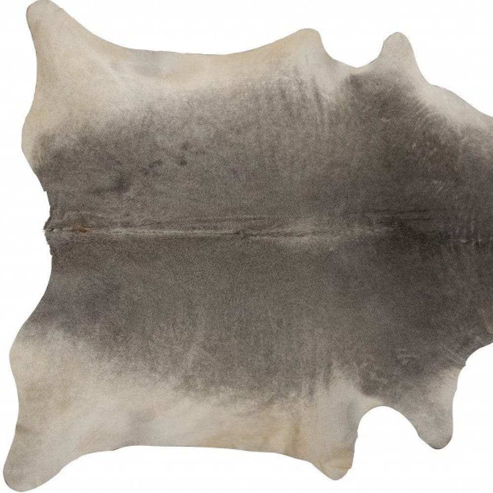 6' X 7' Gray Natural Cowhide Area Rug - Homeroots - Flyclothing LLC