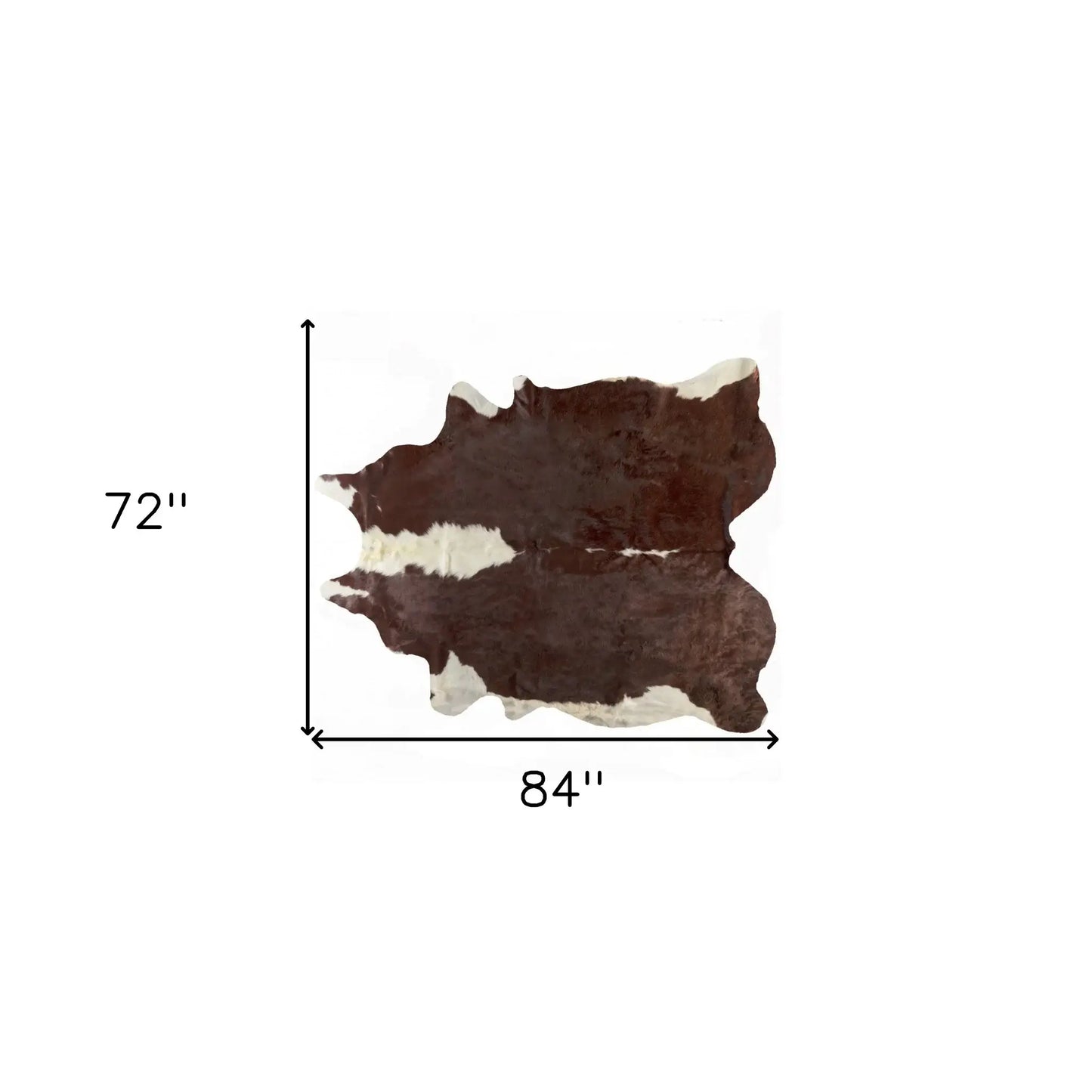 6' X 7' Brown And White Natural Cowhide Area Rug - Homeroots - Flyclothing LLC