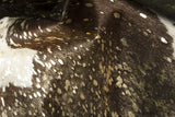 6' X 7' Dark Brown White And Gold Natural Cowhide Area Rug - Homeroots - Flyclothing LLC