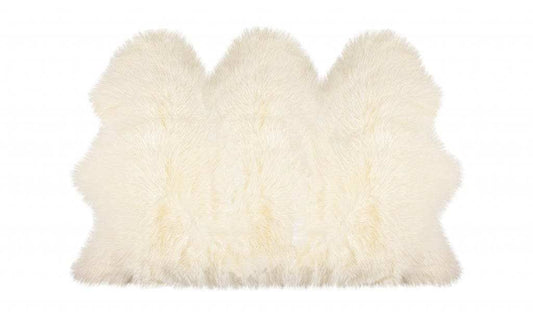 3' X 5' Trio Natural Sheepskin Area Rug - Homeroots - Flyclothing LLC