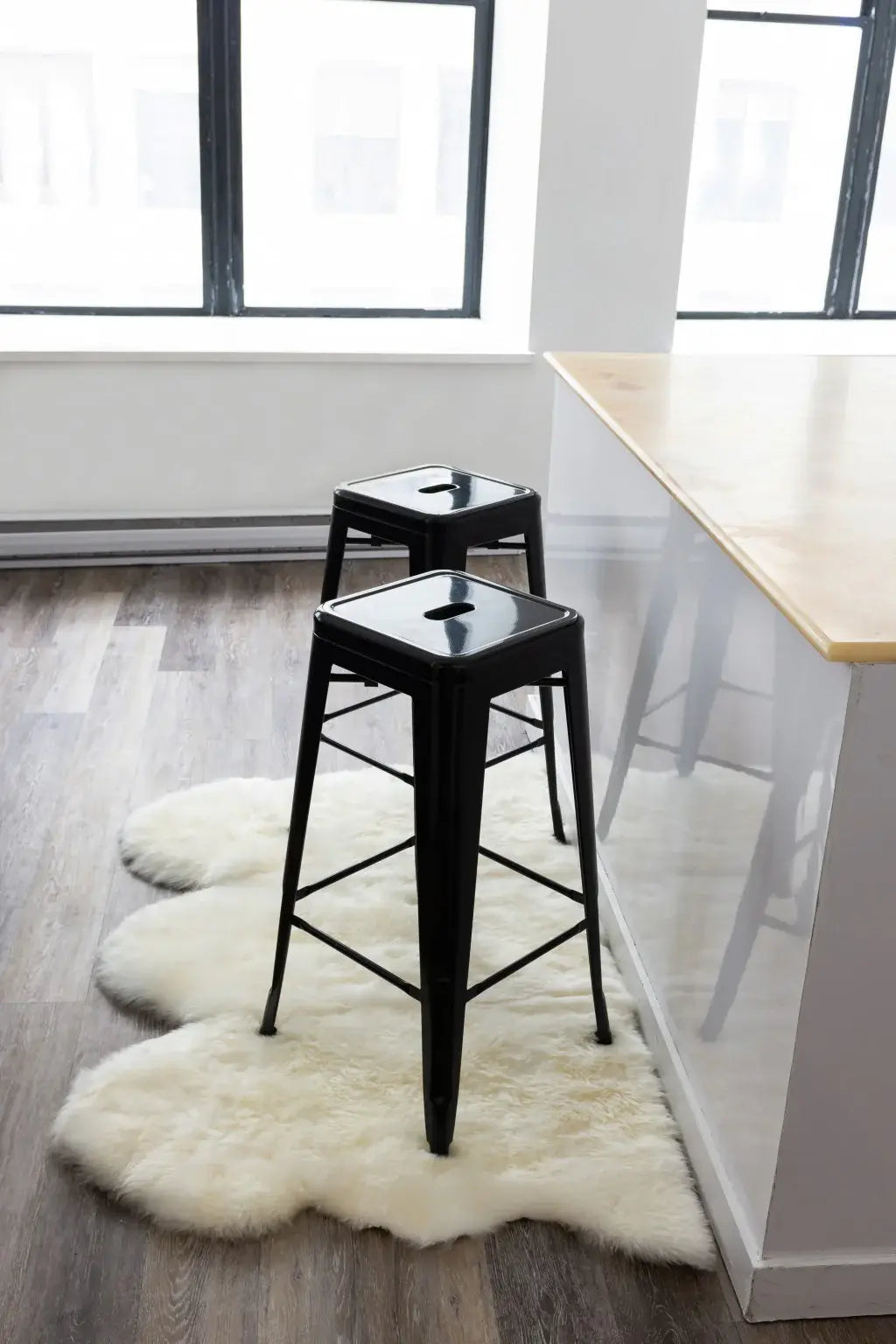 3' X 5' Trio Natural Sheepskin Area Rug - Homeroots - Flyclothing LLC