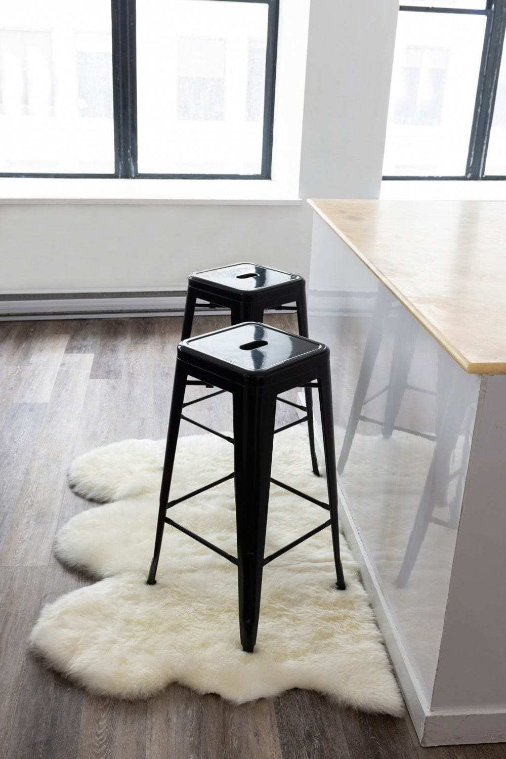 3' X 5' Trio Natural Sheepskin Area Rug - Homeroots - Flyclothing LLC