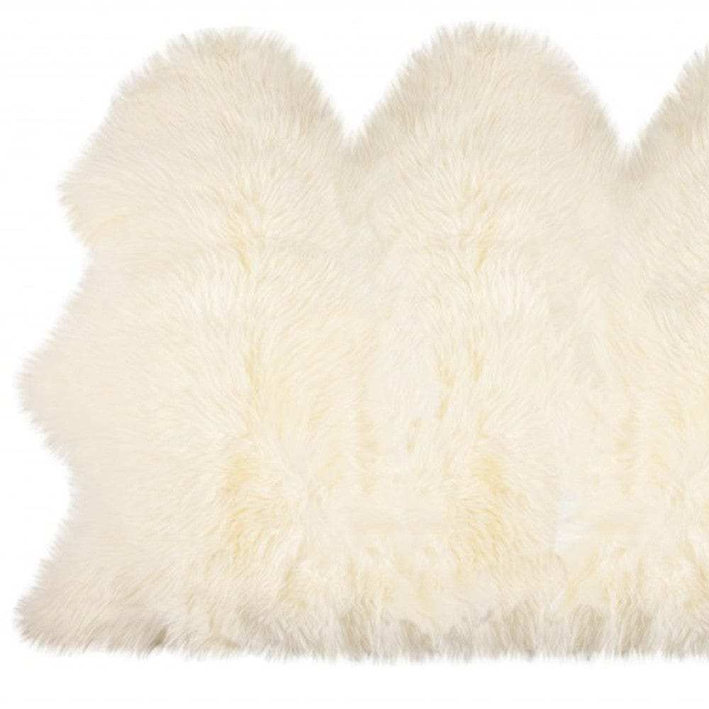 3' X 5' Trio Natural Sheepskin Area Rug - Homeroots - Flyclothing LLC