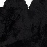 3' X 5' Black Natural Sheepskin Area Rug - Homeroots - Flyclothing LLC