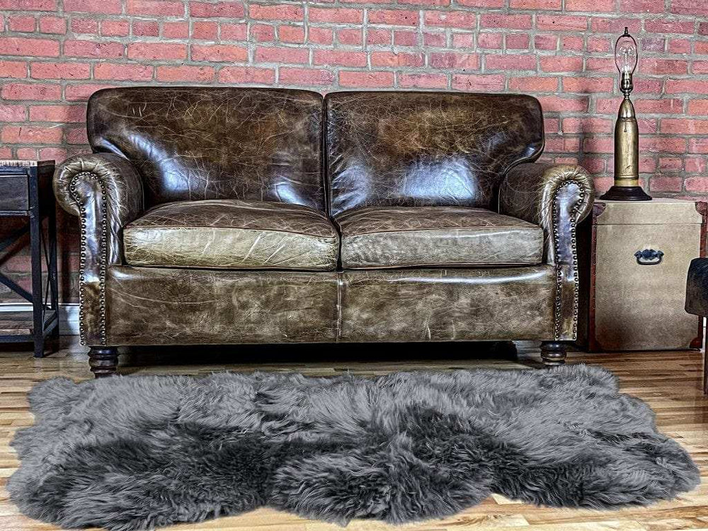 3' X 5' Gray Natural Sheepskin Area Rug - Homeroots - Flyclothing LLC