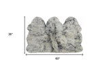 3' X 5' Gray Ombre Natural Sheepskin Area Rug - Homeroots - Flyclothing LLC