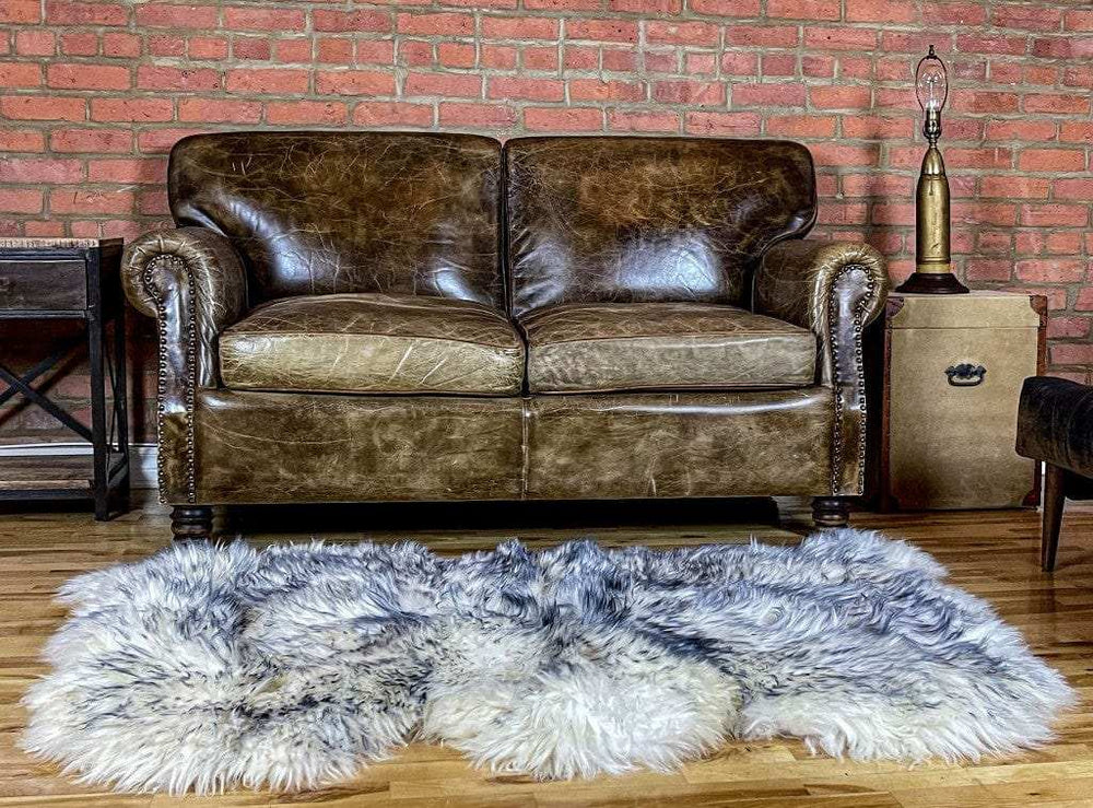 3' X 5' Gray Ombre Natural Sheepskin Area Rug - Homeroots - Flyclothing LLC