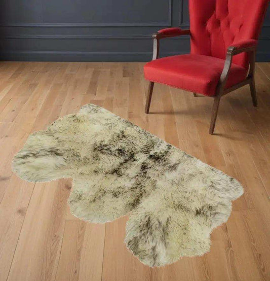 3' X 5' Brown Ombre Natural Sheepskin Area Rug - Homeroots - Flyclothing LLC