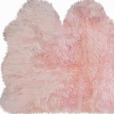 3' X 5' Pink Natural Sheepskin Area Rug - Homeroots - Flyclothing LLC