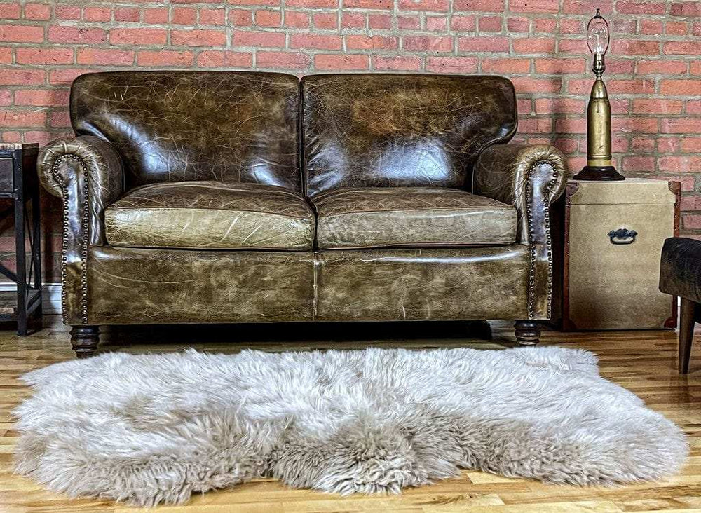 3' X 5' Taupe Natural Sheepskin Area Rug - Homeroots - Flyclothing LLC