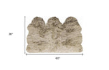 3' X 5' Taupe Natural Sheepskin Area Rug - Homeroots - Flyclothing LLC