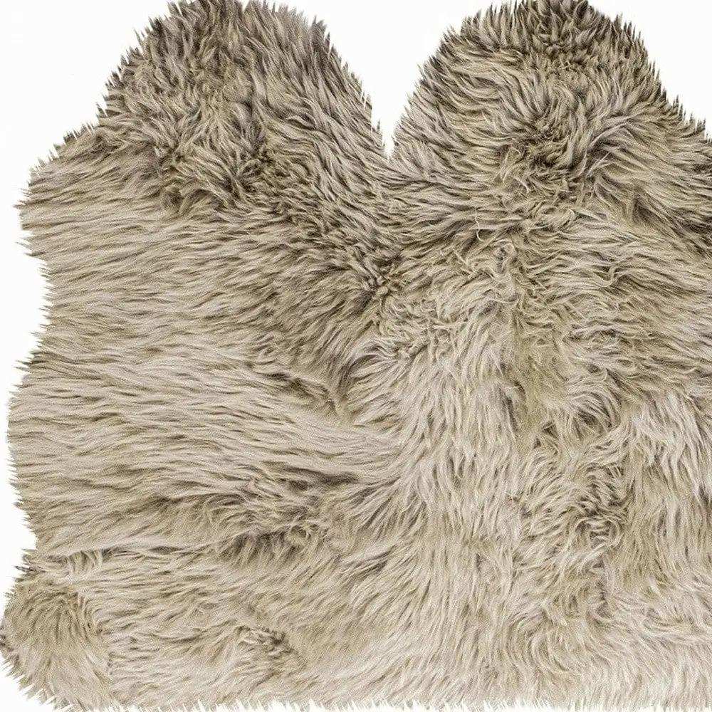 3' X 5' Taupe Natural Sheepskin Area Rug - Homeroots - Flyclothing LLC