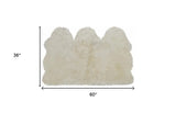 3' X 5' Golden Natural Sheepskin Area Rug - Homeroots - Flyclothing LLC