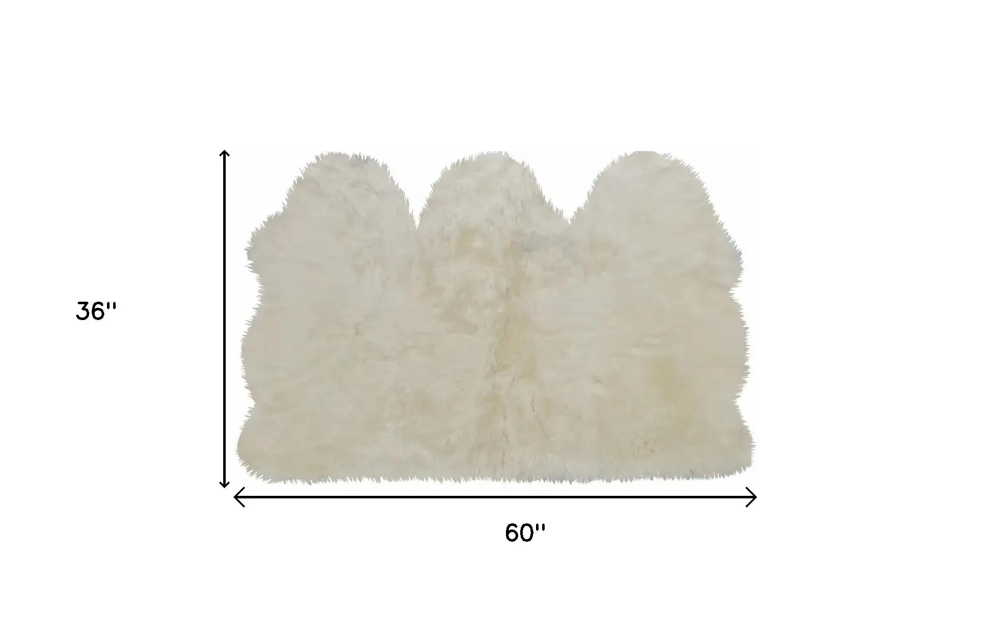 3' X 5' Golden Natural Sheepskin Area Rug - Homeroots - Flyclothing LLC