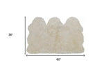 3' X 5' Golden Natural Sheepskin Area Rug - Homeroots - Flyclothing LLC