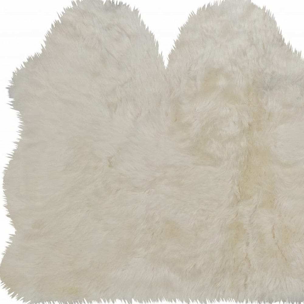 3' X 5' Golden Natural Sheepskin Area Rug - Homeroots - Flyclothing LLC