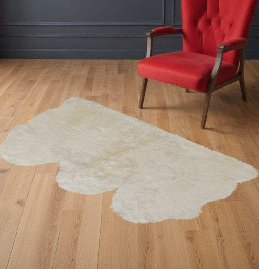 3' X 5' Golden Natural Sheepskin Area Rug - Homeroots - Flyclothing LLC